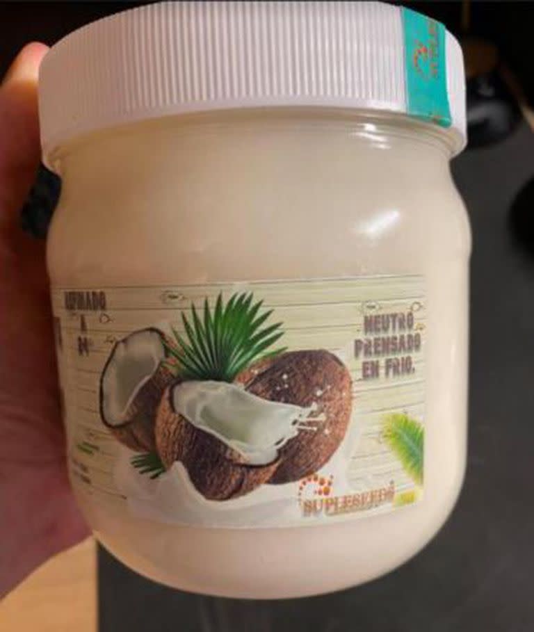 Aceite de coco RBD de Supleseeds, prohibido por la Anmat.