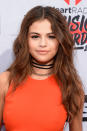 <p>The singer walked on the wild side with untamed rocker hair, nude lips and leather-and-chain choker at the April 2016, iHeartRadio Music Awards in Inglewood, CA. </p>