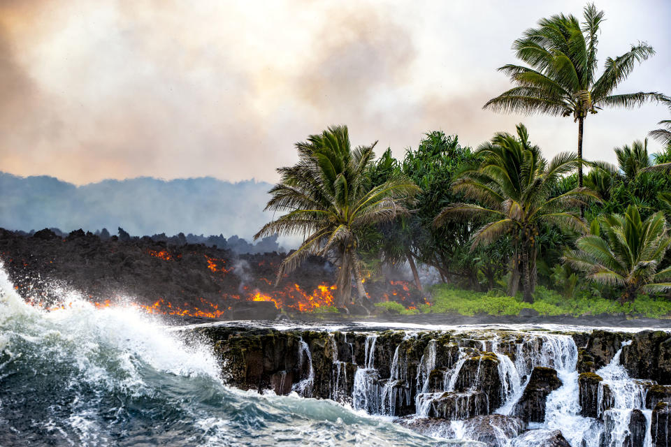 <p>“Here in Hawaii, the volcano is embodied with the legend of the fire goddess Pele.” (Photo: CJ Kale/Caters News) </p>