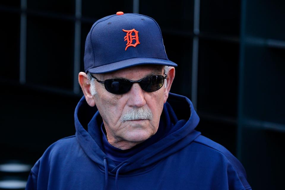 SAN FRANCISCO, CA - OCTOBER 24: Manager Jim Leyland #10 of the Detroit Tigers looks on in the dugout during batting practice against the San Francisco Giants prior to Game One of the Major League Baseball World Series at AT&T Park on October 24, 2012 in San Francisco, California. (Photo by Jason O. Watson/Getty Images)