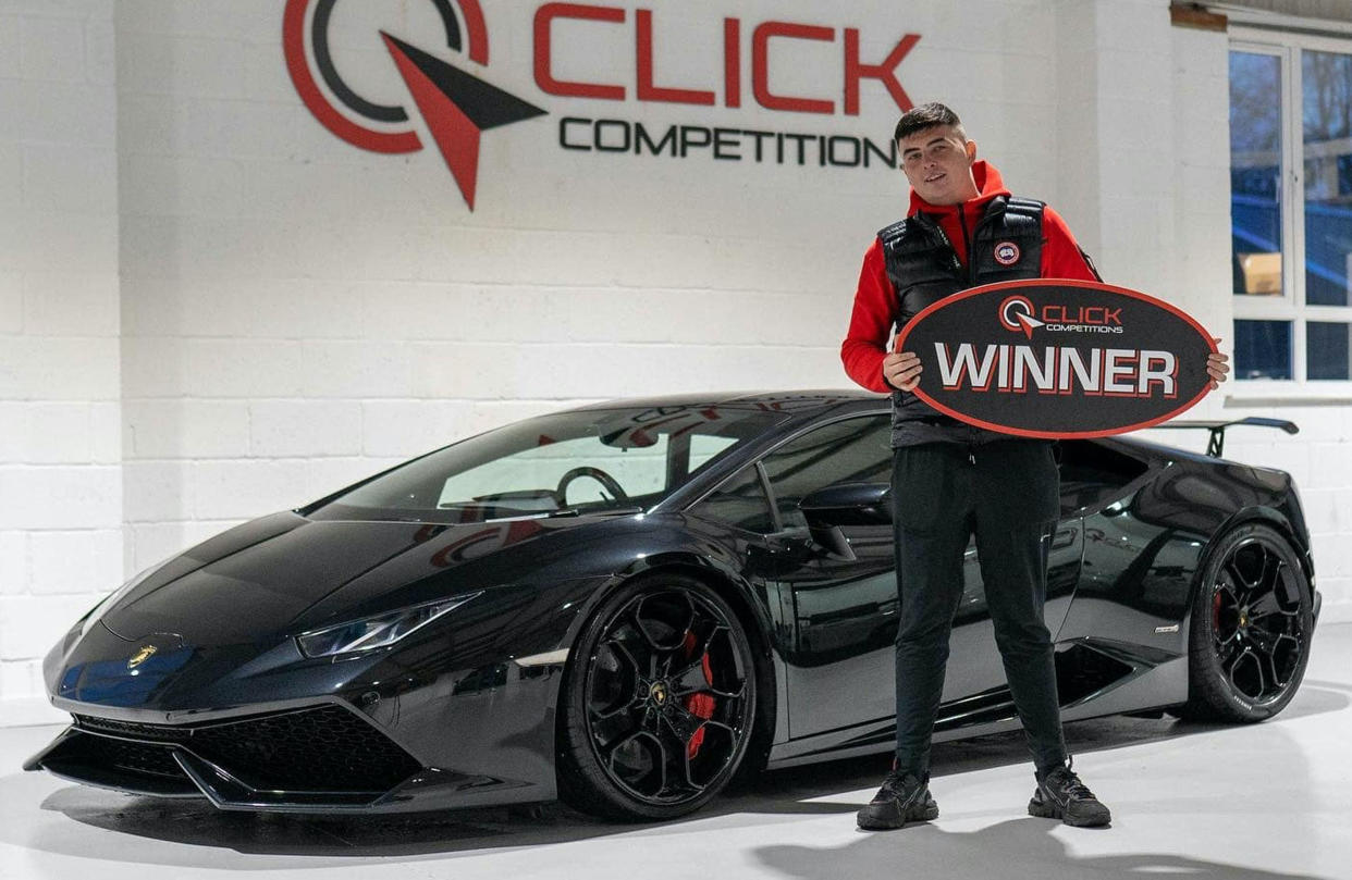 Grant Burnett won a £100,000 Lamborghini Huracan but crashed it within weeks of driving it home. (Kennedy)
