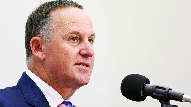 John Key delivers a national security speech. Source: Getty.