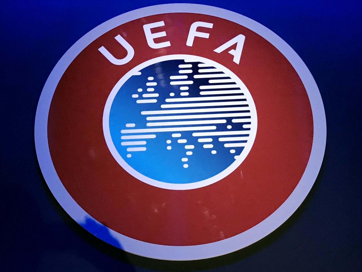 Uefa say they have not received any information from the World Health Organisation calling for a football ban until 2022: PA