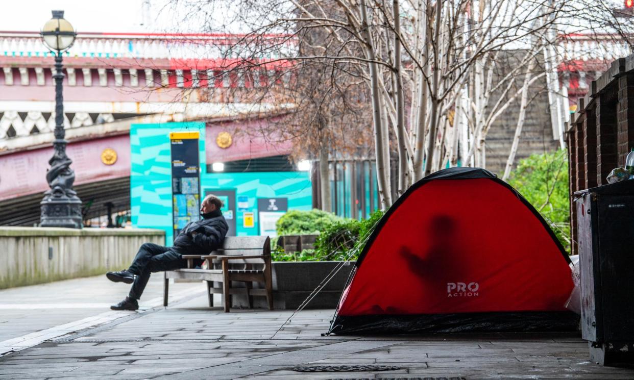 <span>Figures show that in January 311 people were forced to sleep rough in London after leaving Home Office accommodation, up 117% from October 2023.</span><span>Photograph: Jill Mead/The Guardian</span>