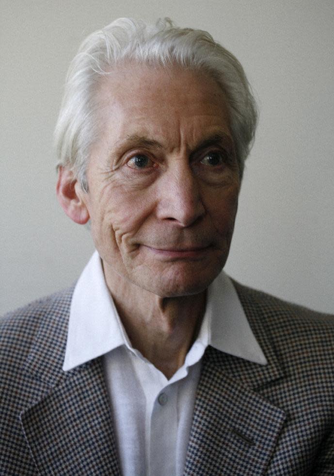 This June 27, 2012 photo shows Charlie Watts of the Rolling Stones in New York. Watts' latest venture is The A, B, C, and D of Boogie Woogie. The jazz quartet just released a live album from one their shows during a recent 10 show run at the Paris club, Duc Lombards. (AP Photo/John Carucci)