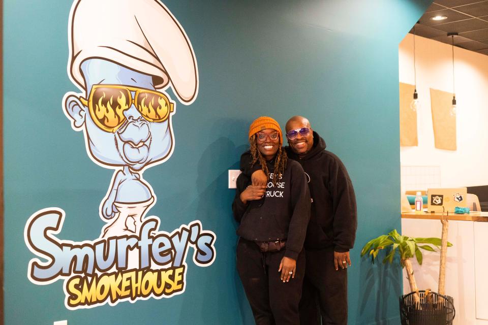 Owners Christina and Kendrick Westbrook have opened a brick-and-mortar location of Smurfey’s Smokehouse BBQ & Breakfast at 149 Madison Avenue in Memphis. The Smurfey's food truck opened in 2012.