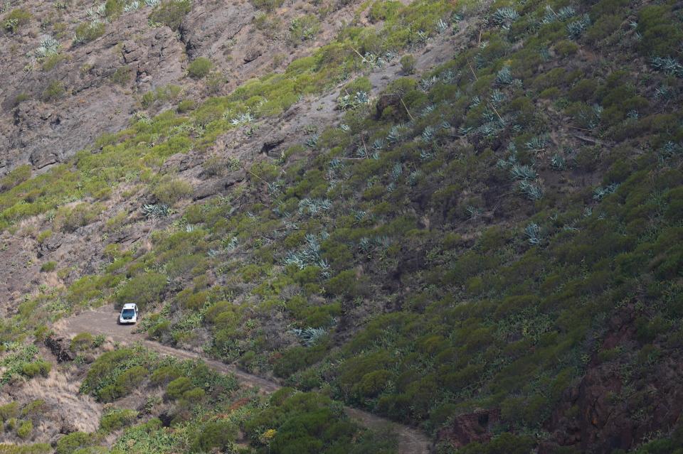 A police car near to the village of Masca, Tenerife (James Manning/PA Wire)