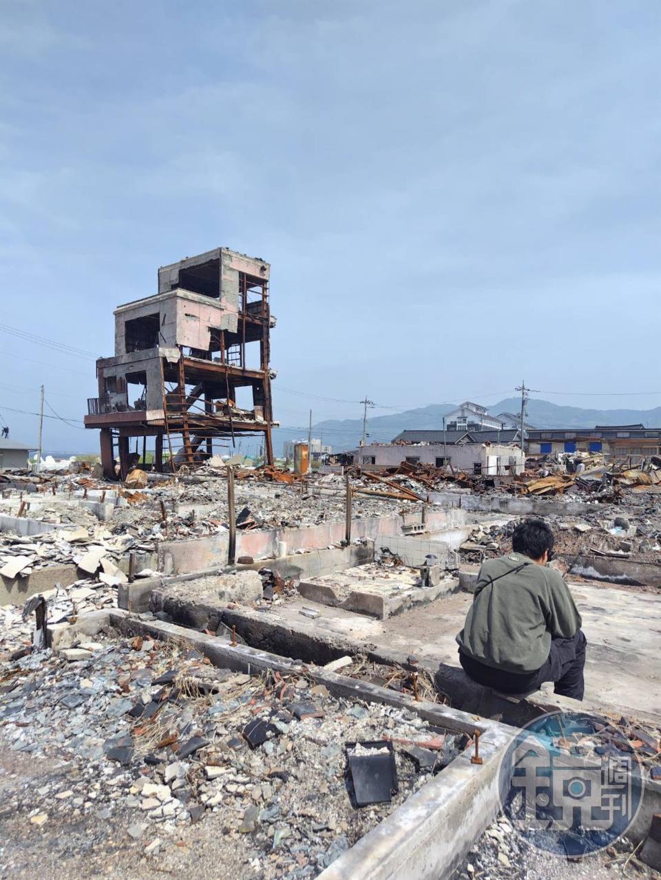 能登半島災區受損嚴重，重建速度緩慢。(讀者提供)