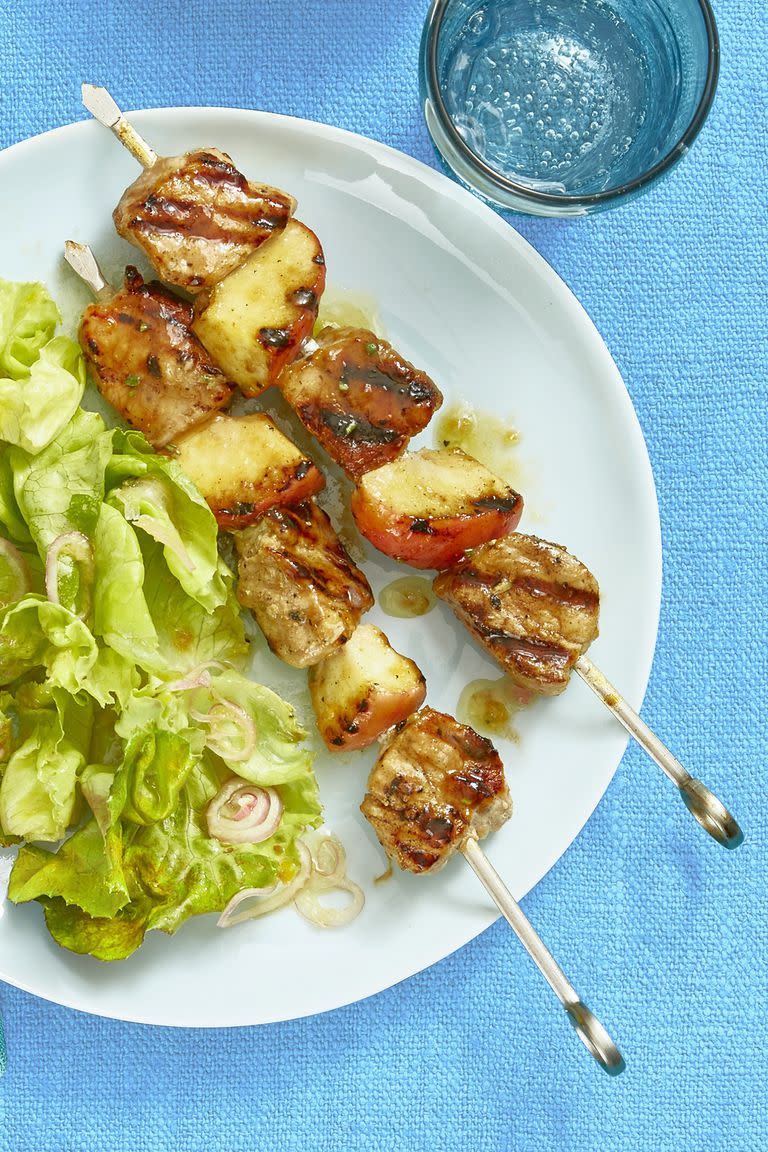 Glazed Pork and Apple Kebabs