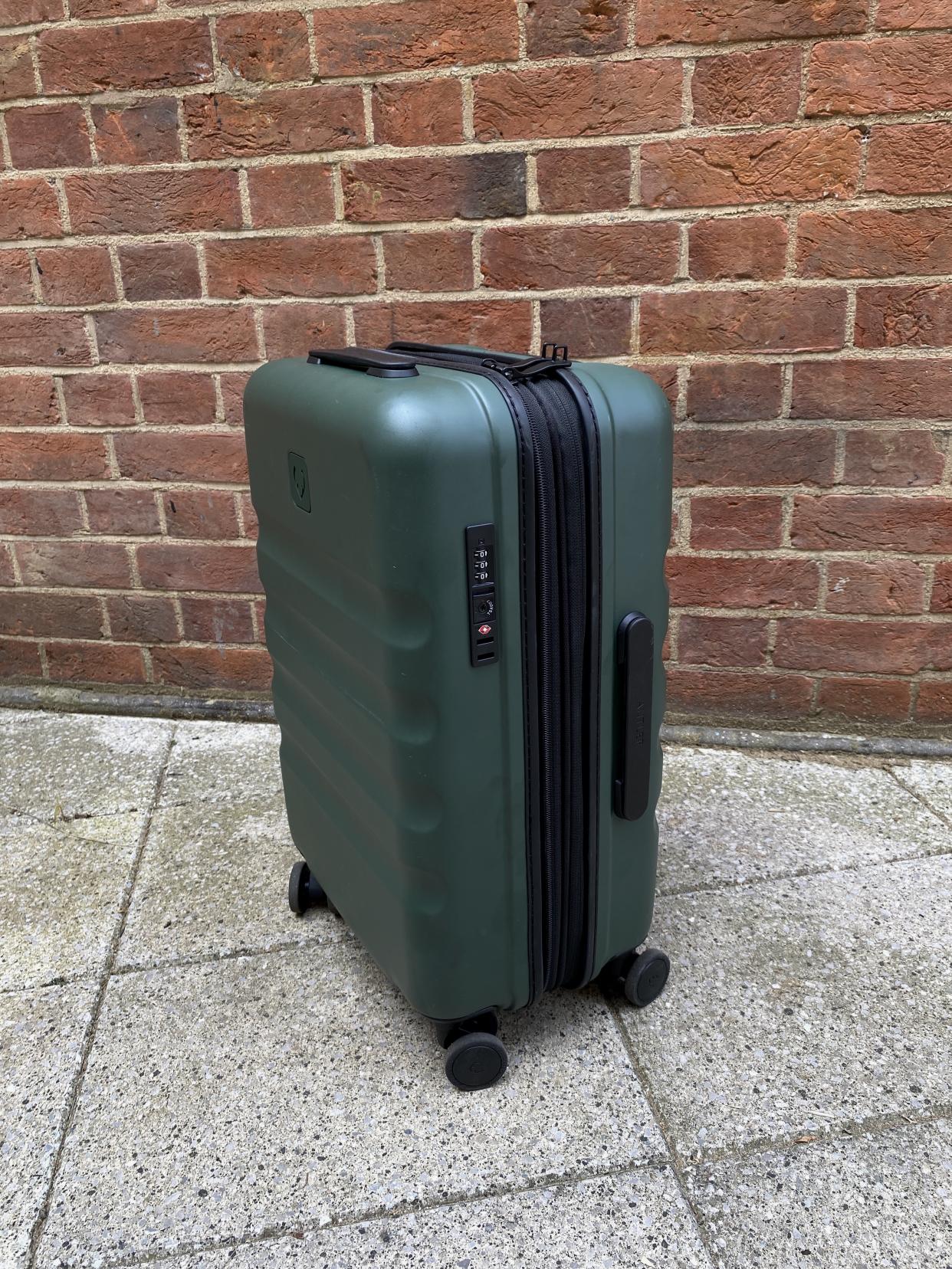 This case is roomy. Even jam-packed with all my clothes, it didn't have to be expanded on the way out. (Yahoo Life UK)