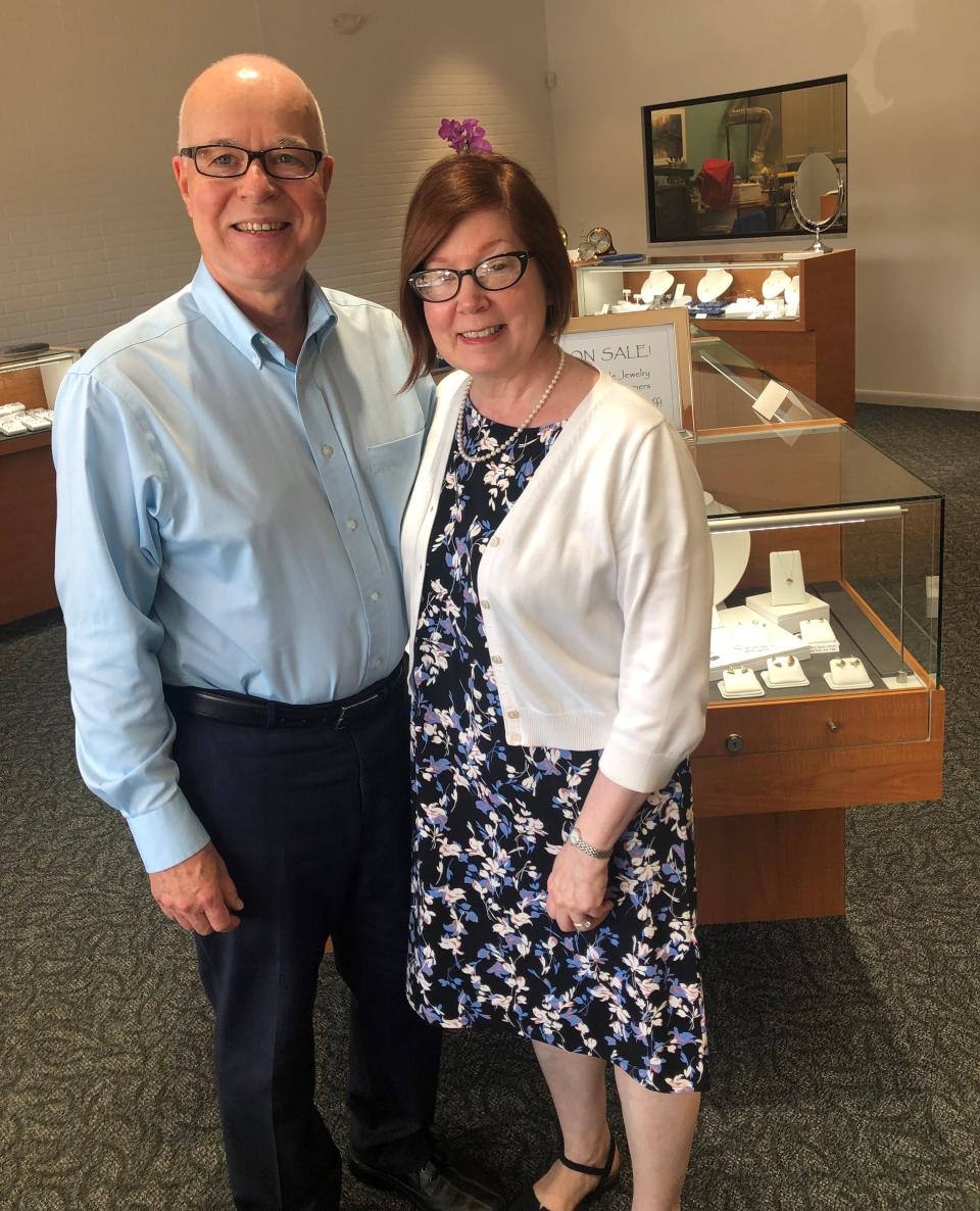 Pierre and Nancy Plante, owners of Plante Jewelers in Swansea, say their loyal customers are happy for them that they shut down the store and take a week's vacation.