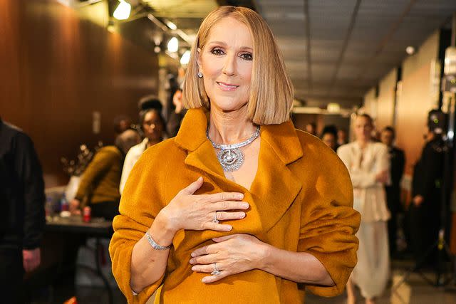 <p>Neilson Barnard/Getty </p> Céline Dion attends the 66th GRAMMY Awards at Crypto.com Arena