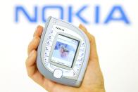 <p>In a time where most phones were resolutely rectangle, Nokia broke the mold with this bizarre teardrop shaped device, which went on sale in 2003. (Sean Gallup/Getty Images) </p>