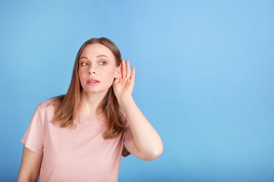 a woman listening out for noise