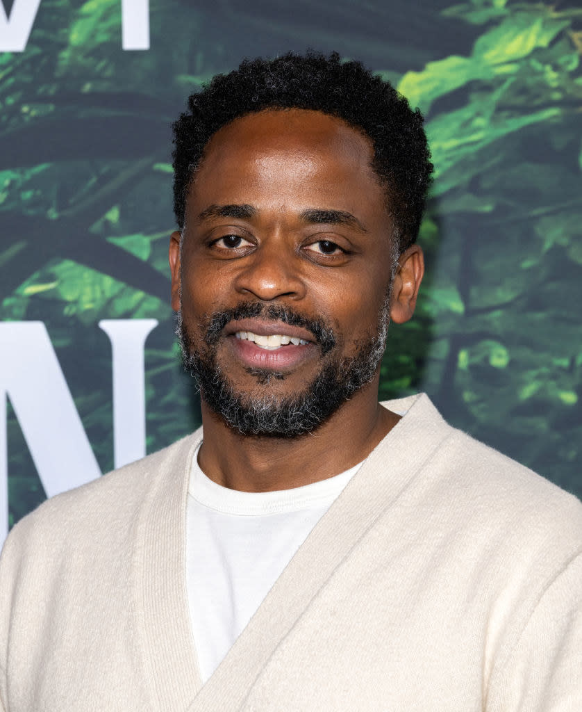 closeup of him with natural hair and a beard