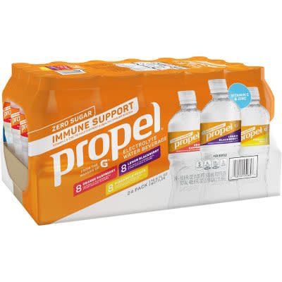 <p><a href="https://go.redirectingat.com?id=74968X1596630&url=https%3A%2F%2Fwww.samsclub.com%2Fp%2Fpropel-immune-support-zero-sugar-variety-pack-24-pk-16-9-oz%2Fprod24932674&sref=https%3A%2F%2Fwww.womenshealthmag.com%2Ffood%2Fg29325002%2Fbest-electrolyte-drink%2F" rel="nofollow noopener" target="_blank" data-ylk="slk:Shop Now;elm:context_link;itc:0;sec:content-canvas" class="link rapid-noclick-resp">Shop Now</a></p><p>Immune Support Zero-Sugar Variety Pack</p><p>samsclub.com</p><p>$13.88</p>