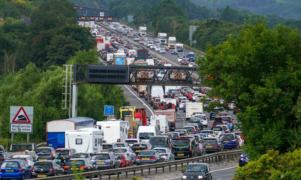 <span>The RAC forecast 16m additional leisure trips by car over the coming long weekend.</span><span>Photograph: Steve Parsons/PA</span>
