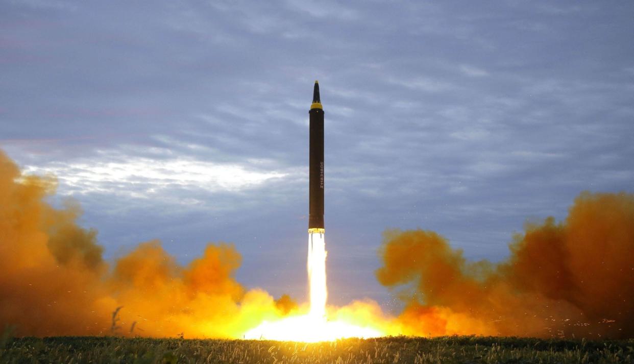 hwasong nuclear ballistic missile icbm test launch north korea kcna