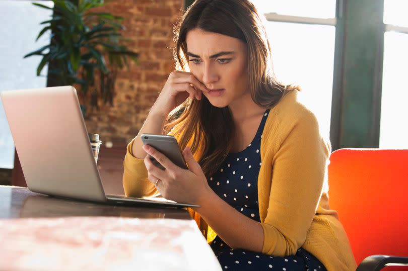 Woman using phone