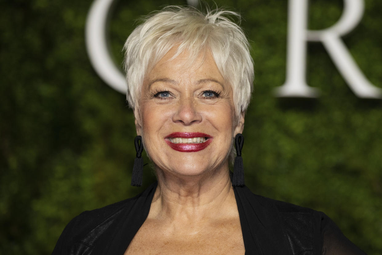 Denise Welch poses for photographers upon arrival at the World premiere of 'The Crown' season 3, in central London, Wednesday, Nov. 13, 2019.(Photo by Vianney Le Caer/Invision/AP)