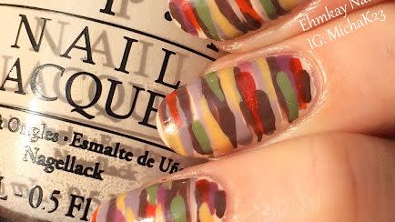 thanksgiving nail designs fall color striped