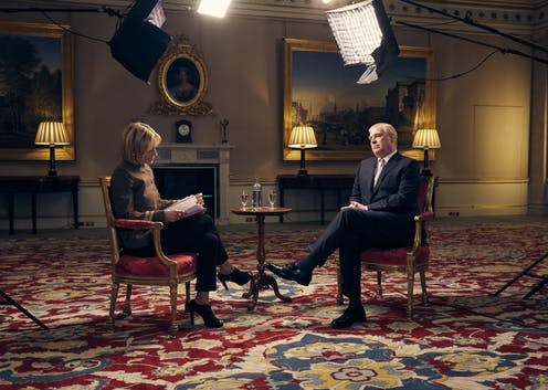 <span class="caption">Prince Andrew during the recent BBC interview.</span> <span class="attribution"><span class="source">BBC/Mark Harrison</span></span>