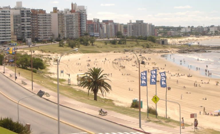 Una vista de la rambla de Montevideo