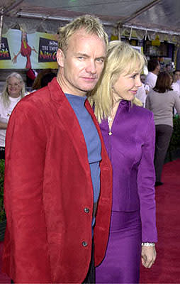 Sting gives some fool the stink-eye at the Hollywood premiere of Walt Disney's The Emperor's New Groove