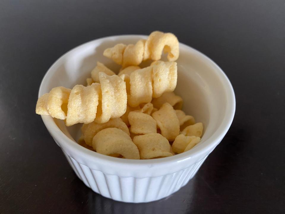 Trader Joe's Crunchy Curls in a small bowl