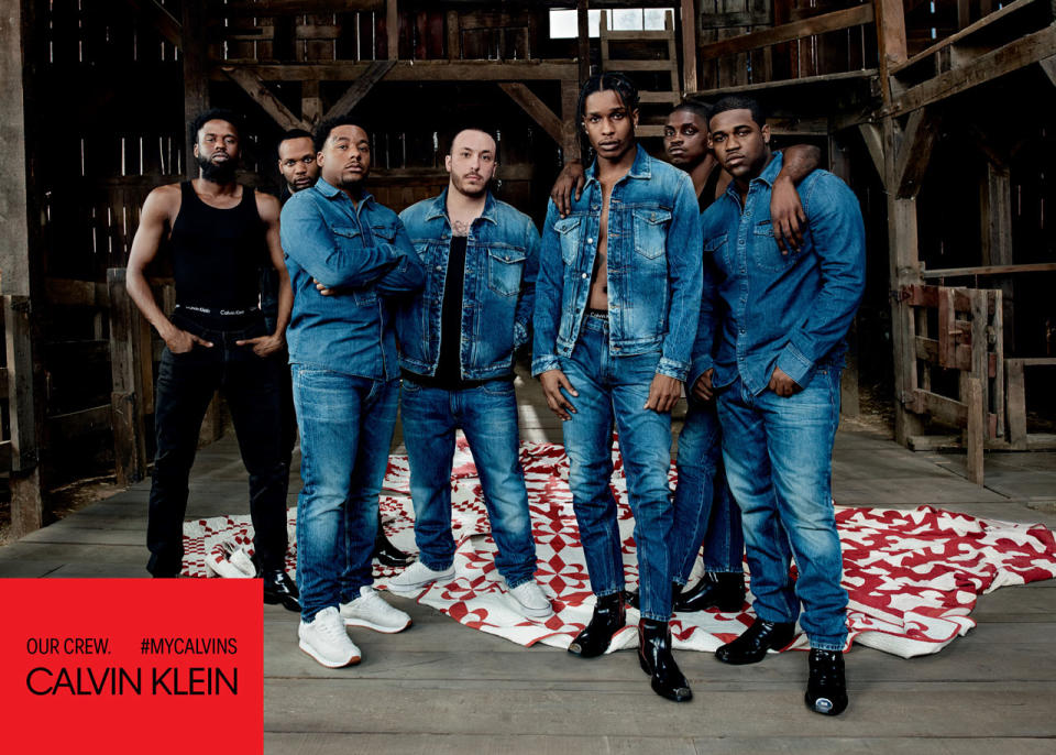 <p><strong>Models: </strong>A$AP Rocky, A$AP Ferg, A$AP Nast, A$AP Twelvyy, A$AP Ant, A$AP Lou, and A$AP J. Scott of A$AP Mob<br><strong>Photographer: </strong>Willy Vanderperre<br> (Photo: Courtesy of Calvin Klein) </p>