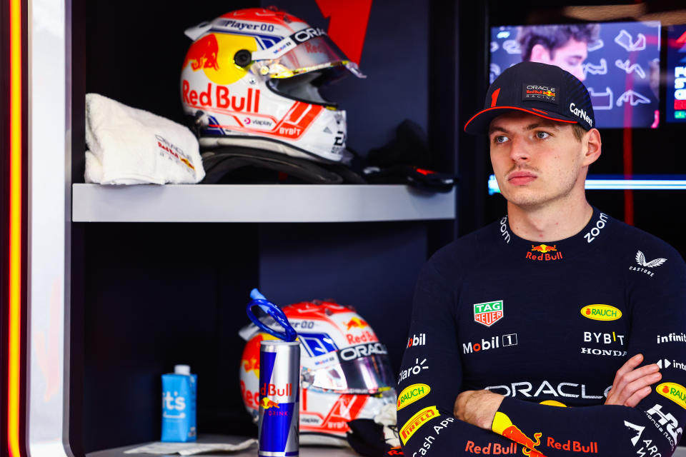 JEDDAH, SAUDI ARABIA - MARCH 18: Max Verstappen of the Netherlands and Oracle Red Bull Racing prepares to drive in the garage during qualifying ahead of the F1 Grand Prix of Saudi Arabia at Jeddah Corniche Circuit on March 18, 2023 in Jeddah, Saudi Arabia. (Photo by Mark Thompson/Getty Images)