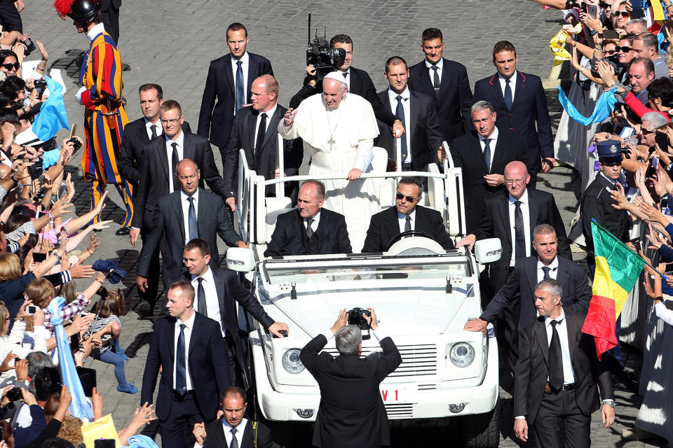 Pope Francis leads a Canonization Ceremony