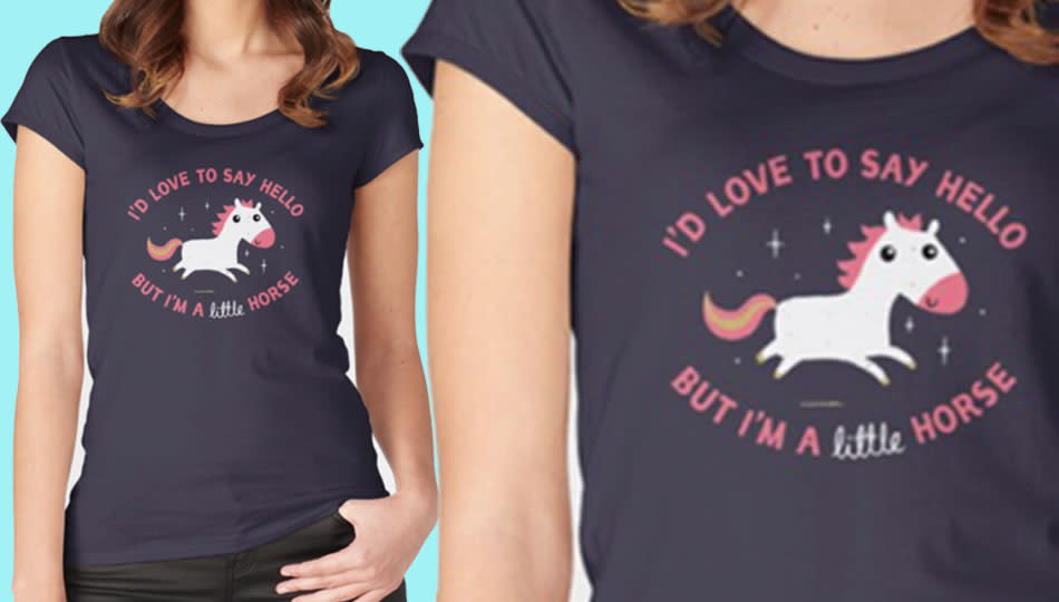 Let this adorable tee gallop into your life. (Photo: Redbubble)