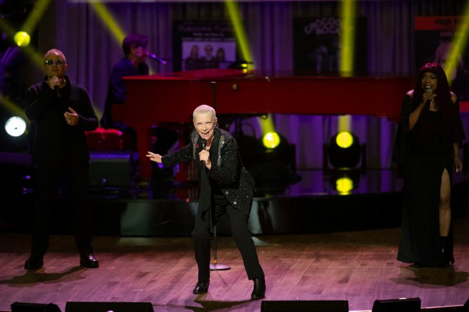 Annie Lennox performs at the 2024 Library of Congress Gershwin Prize for Popular Song tribute concert (AP)