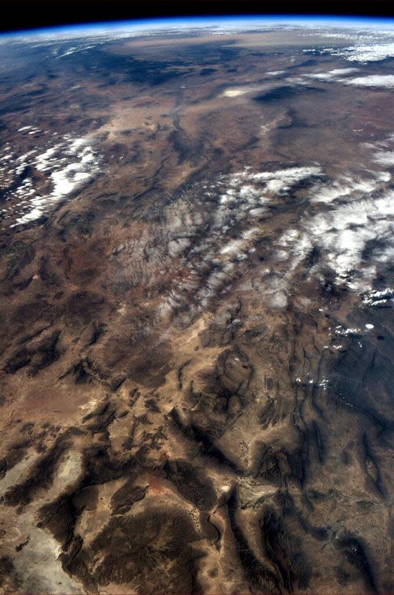 Chris Hadfield loves taking photos of the Earth and this one of a mountain range is no exception. Taken on April 22, 2013.