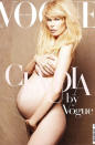 Striking a pregnancy pose on the cover of Vogue. Let's hope her three children are as genetically blessed as she is.