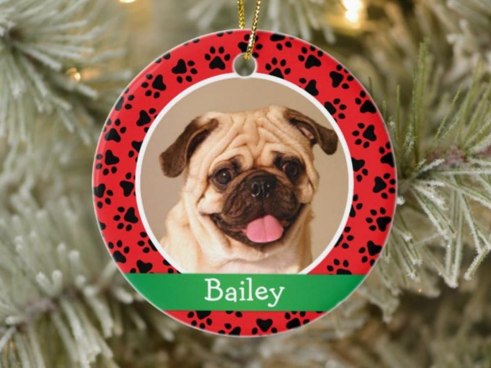 Zazzle Dog Photo Ornament