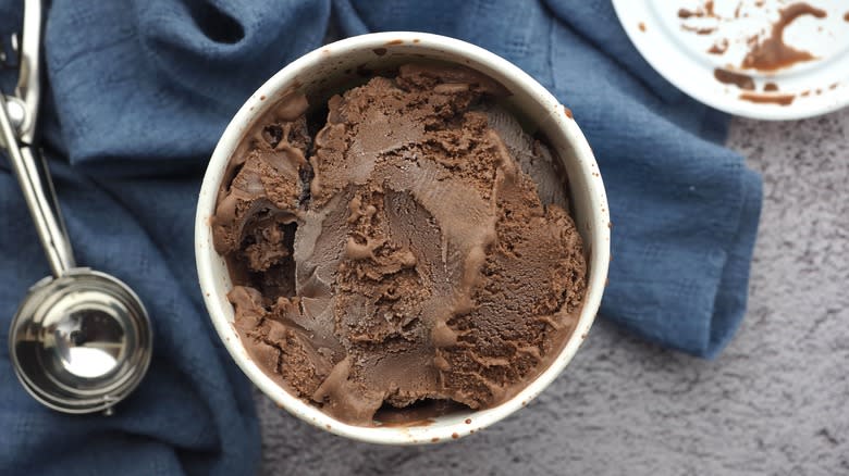 Pint of chocolate ice cream