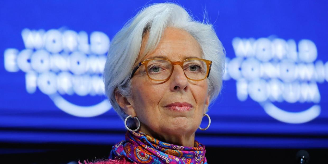Christine Lagarde, Managing Director of the International Monetary Fund, attends the World Economic Forum (WEF) annual meeting in Davos, Switzerland January 26, 2018.