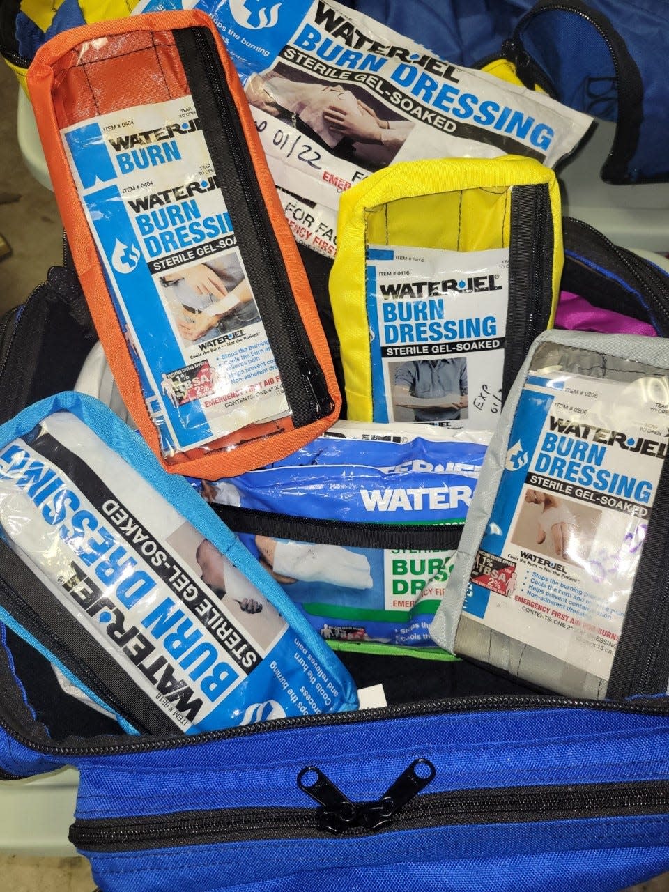 Expired or unwanted medical supplies were donated to the Humane Society of Delaware County by the county's emergency medical services department. Some, including burn dressings, were not suitable for animals, however.