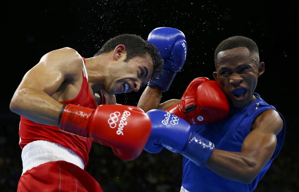 For the first time since 1980, Olympic boxers are not wearing headgear. (REUTERS)