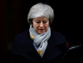 Britain's Prime Minister Theresa May leaves Downing Street in London, Britain, January 15, 2019. REUTERS/Peter Nicholls