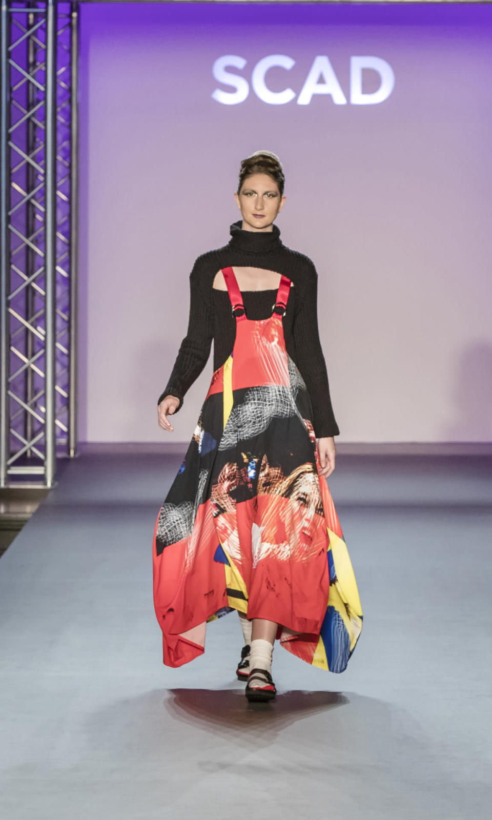 SCAD graduate Kelly Valbuena Marquez’s designs featured forward-thinking takes on knitwear — not to mention some of the coolest prints we’ve seen.