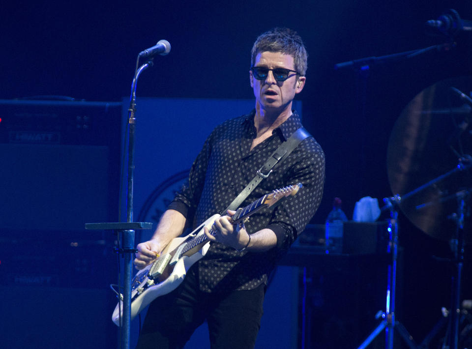 Noel Gallagher, formerly of the band Oasis, performs in concert with Noel Gallagher's High Flying Birds at the BB&T Pavilion on Thursday, Aug. 8, 2019, in Camden, N.J. (Photo by Owen Sweeney/Invision/AP)