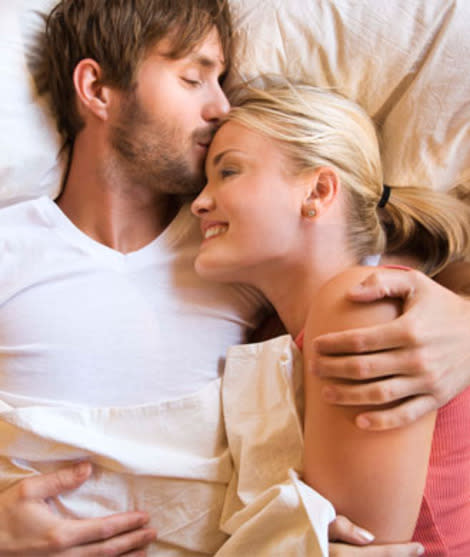 Next time your guy gives you grief about cuddling, tell him it's good for your health!