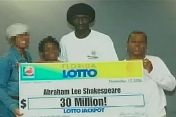 Abraham Shakespeare was found murdered three years after he claimed $38 million (US $30m) in a local lottery. Source: Florida State Lottery