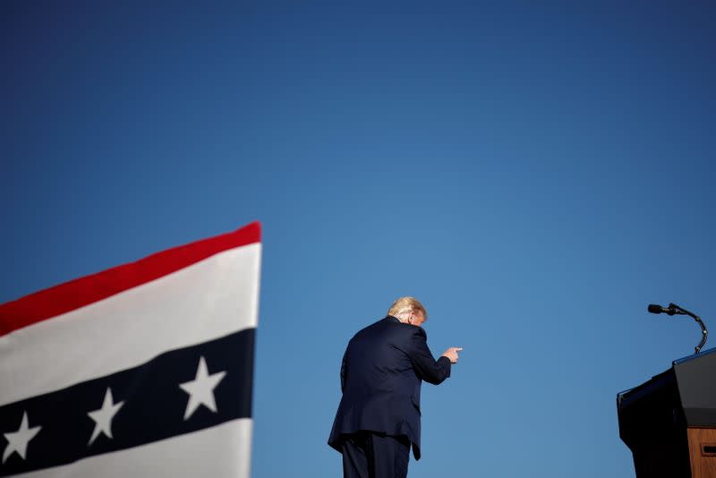 U.S. President Donald Trump holds a campaign rally in Carson City, Nevada