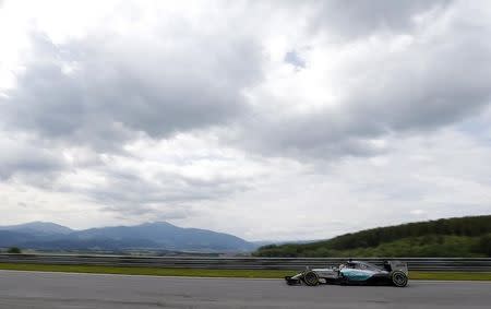 Mercedes Formula One driver Lewis Hamilton of Britain drives during the first practice session of the Austrian F1 Grand Prix at the Red Bull Ring circuit in Spielberg, Austria, June 19, 2015. REUTERS/Laszlo Balogh