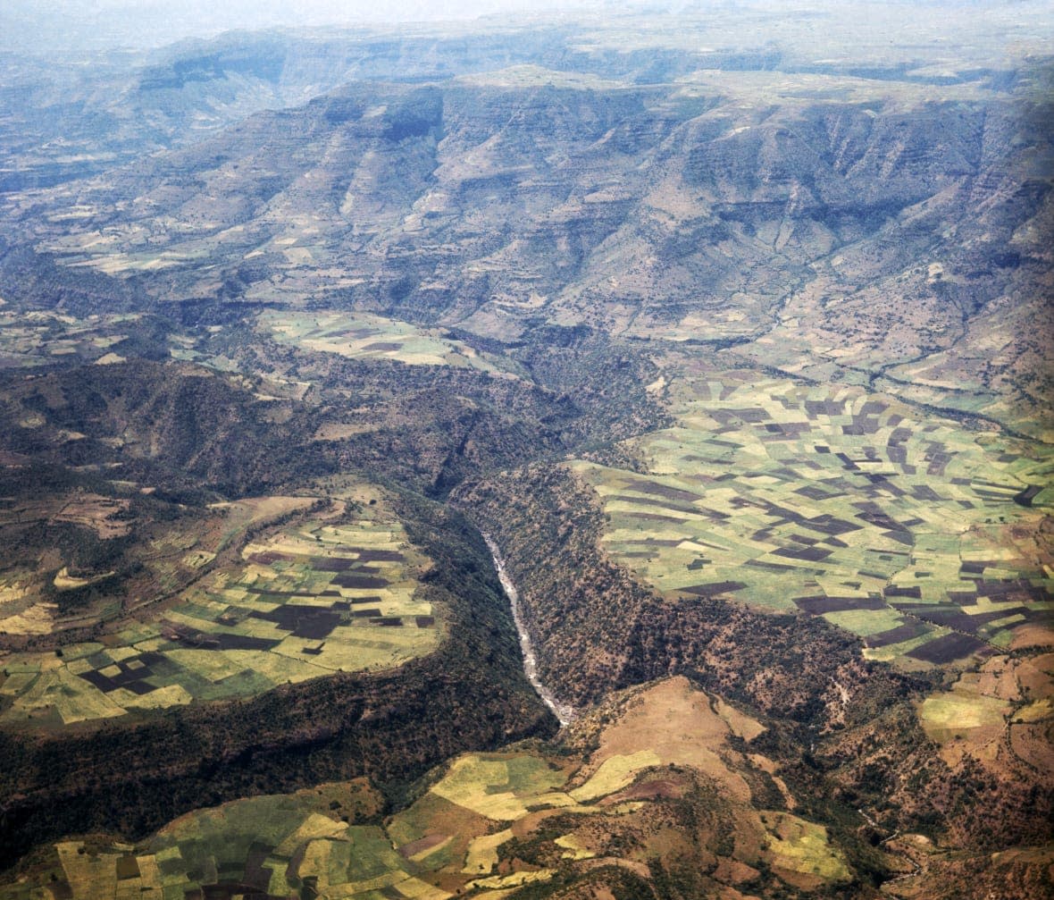 Landscape in the environs of Addis Ababa, Ethiopia. (Photo by DeAgostini/Getty Images)