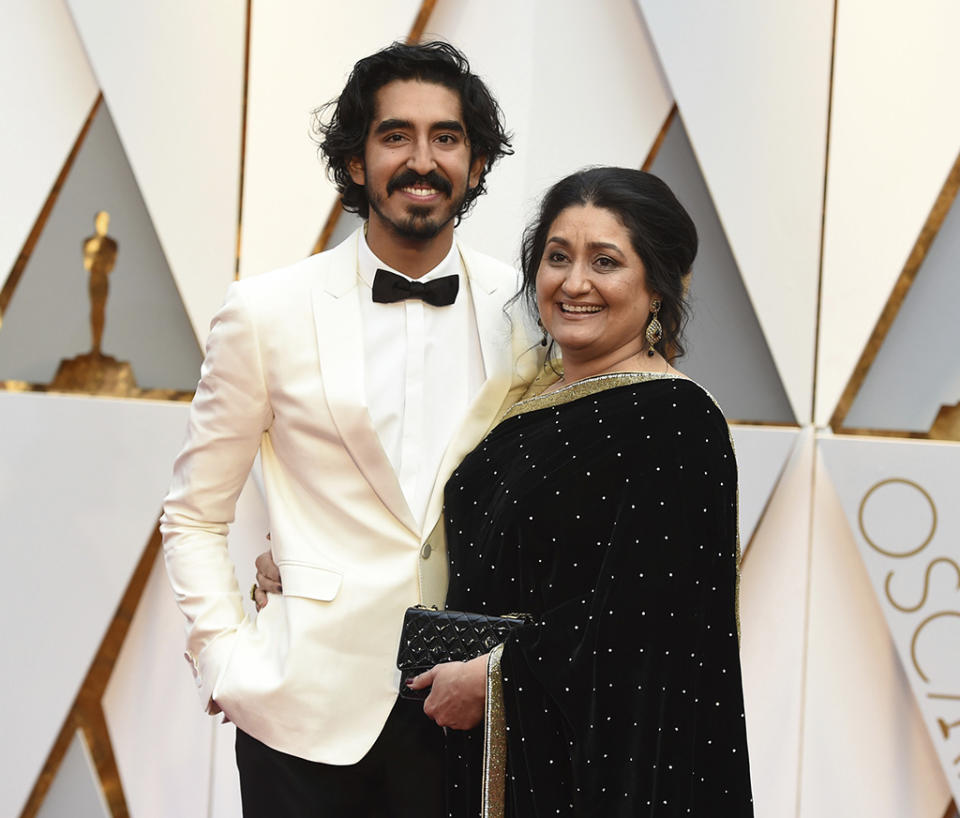 Dev Patel and his mother, Anita